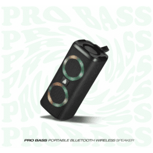 Pro Bass Pulse Box Portable Bluetooth Speaker - Black - Image 2