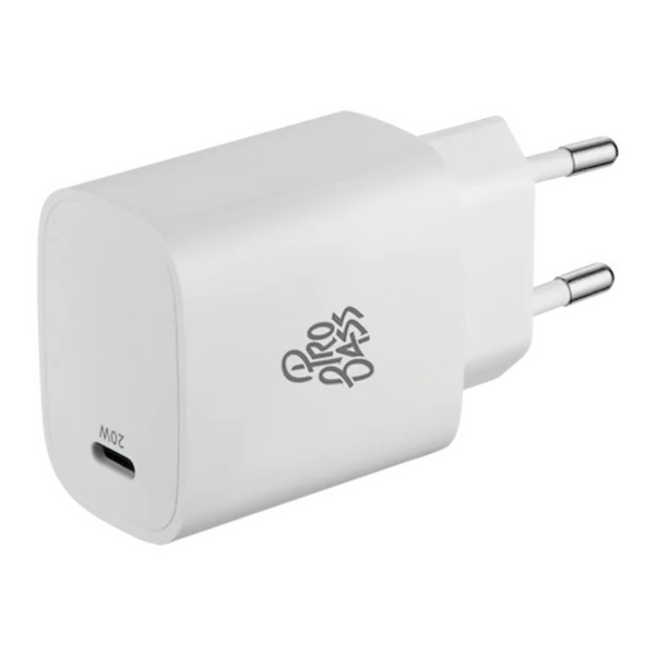 Pro Bass RapidCharge Series 20w Single Type-C Wall Charger - White