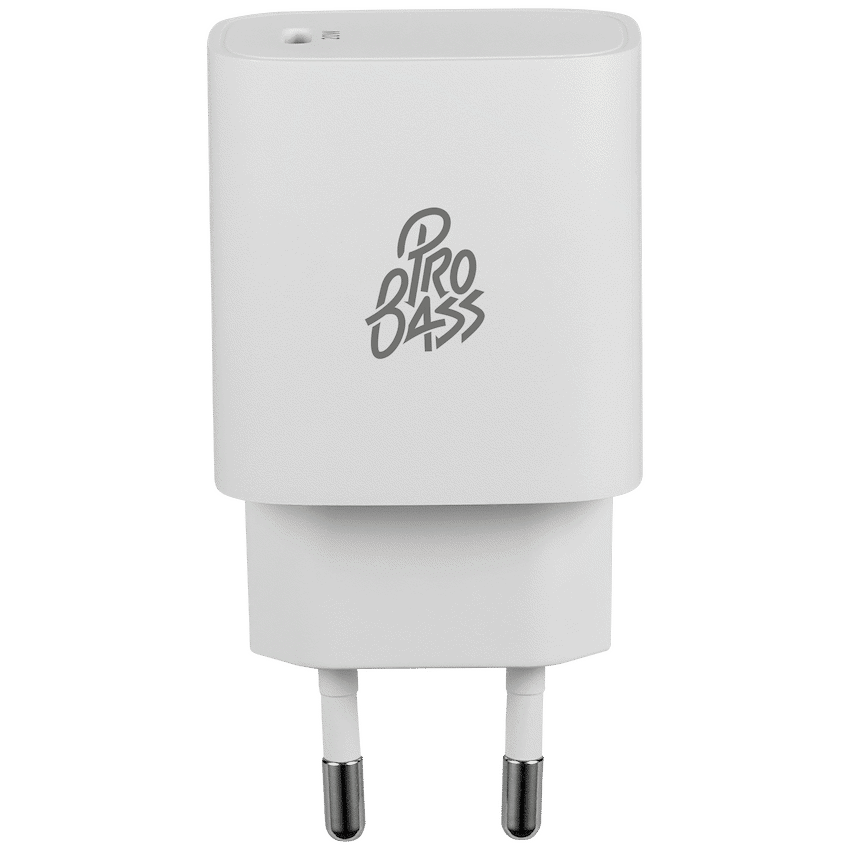 Pro Bass RapidCharge Series 20w Single Type-C Wall Charger - White - Image 2
