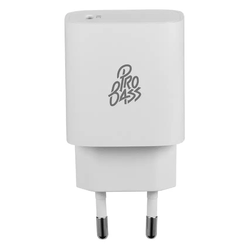 Pro Bass RapidCharge Series 20w Single Type-C Wall Charger - White - Image 3