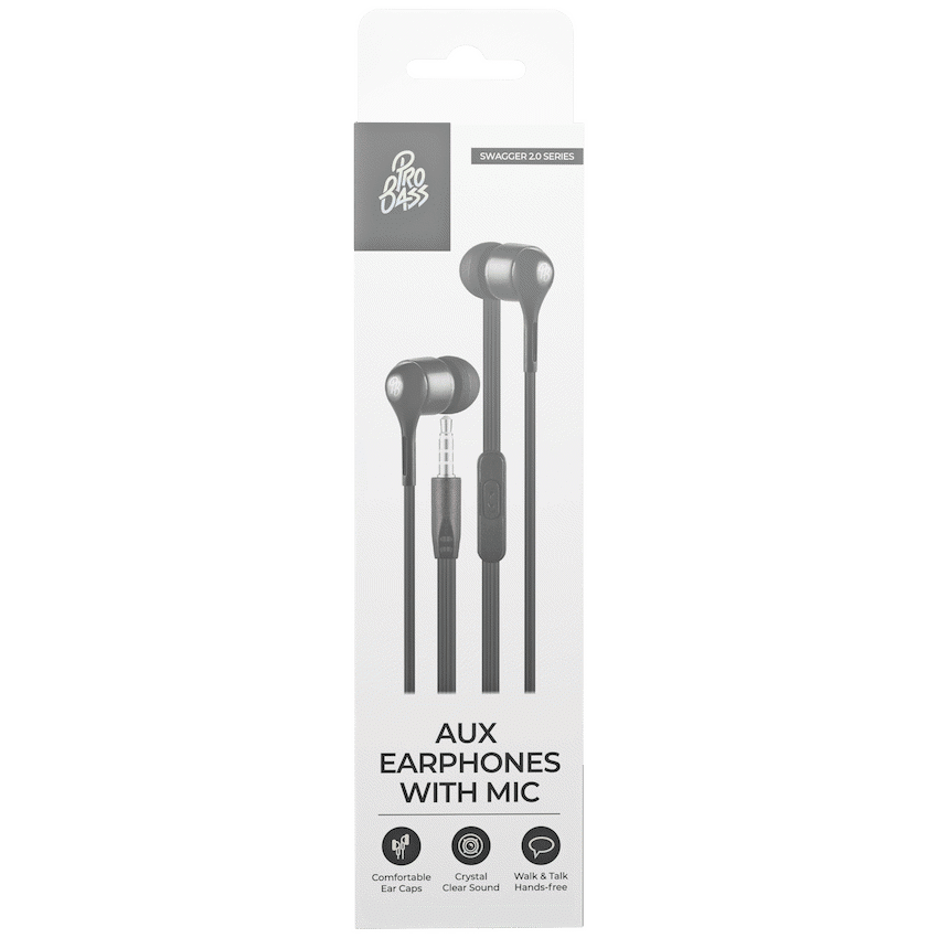 Pro Bass Swagger 2.0 Series - Boxed Auxiliary Earphone with Mic - Image 4