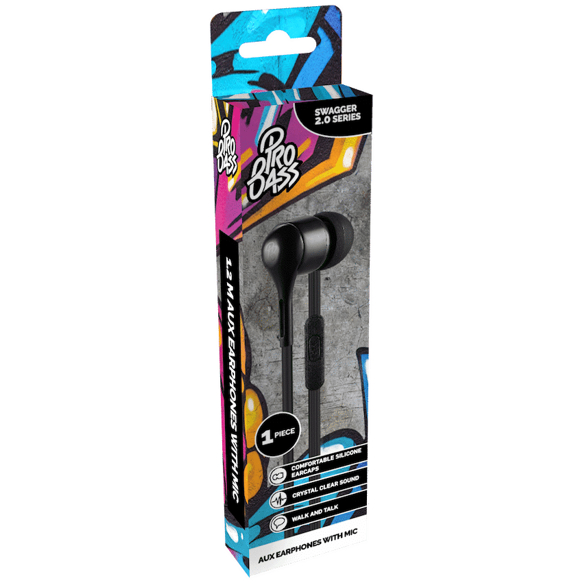 Pro Bass Swagger 2.0 Series - Boxed Auxiliary Earphone with Mic - Image 5