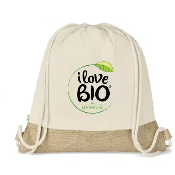 Okiyo Bijin Jute & Cotton Drawstring Bag — Okiyo Bijin Jute & Cotton Drawstring Bag