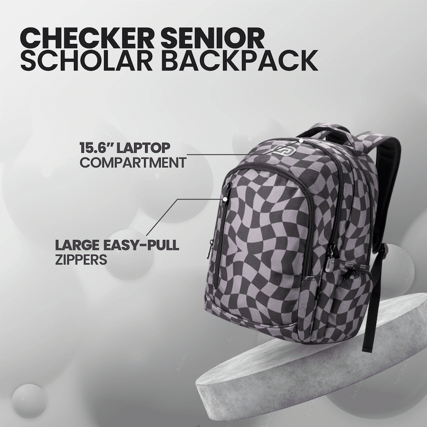 Quest Checker Senior Scholar Backpack Grey - Image 3