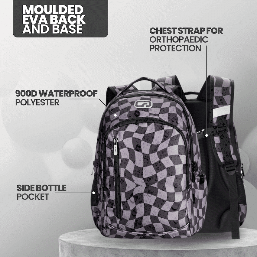 Quest Checker Senior Scholar Backpack Grey - Image 4