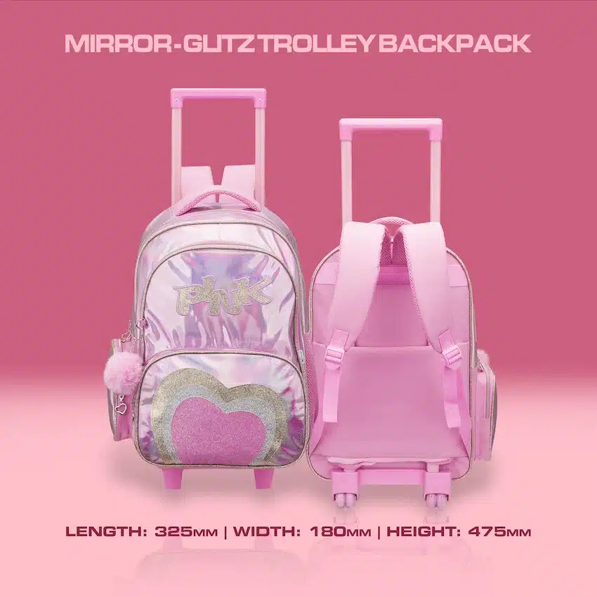Quest Mirror-Glitz Trolley Backpack - Pink - Image 7