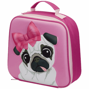 Quest Pug 3D EVA Lunch Bag - Pink