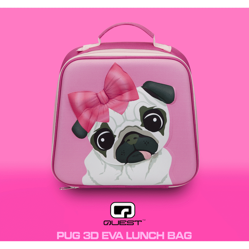 Quest Pug 3D EVA Lunch Bag - Pink - Image 3