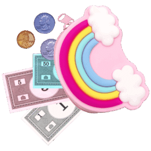Quest Rainbow Silicone Purse - Pink - Image 3