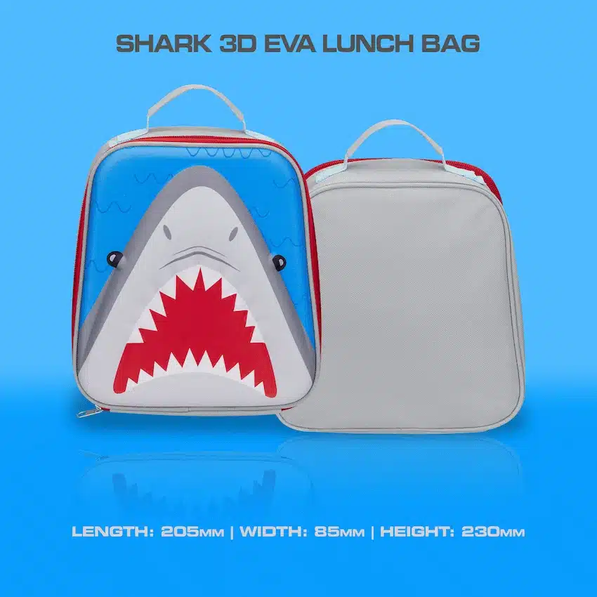 Quest Shark 3D EVA Lunch Bag - Grey - Image 6