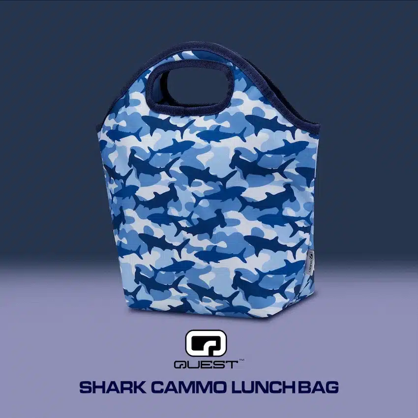 Quest Shark Cammo Lunch Bag Blue - Image 3