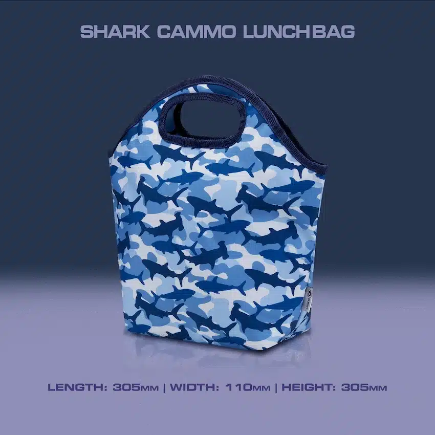 Quest Shark Cammo Lunch Bag Blue - Image 5