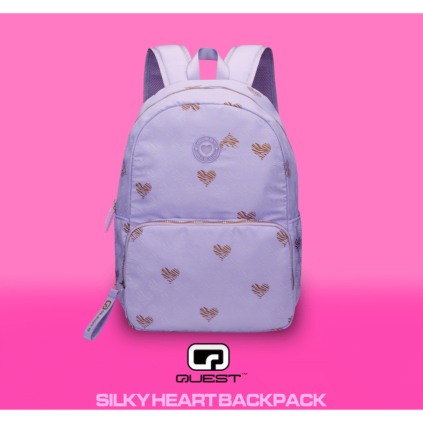 Quest Silky Heart Backpack Lilac - Image 3