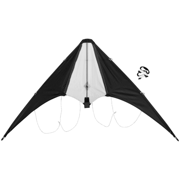 Quest Stitching Delta Stunt Kite 110cm – Black — Quest Stitching Delta Stunt Kite 110cm – Black