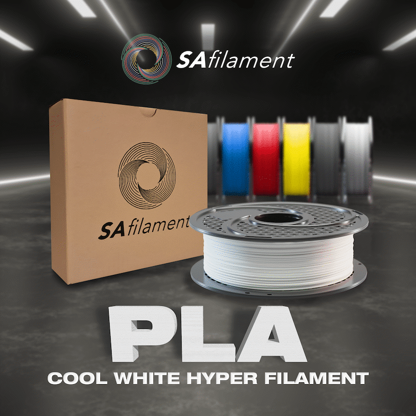 SA Filament PLA Hyper Filament 1kg - Cool White - Image 9