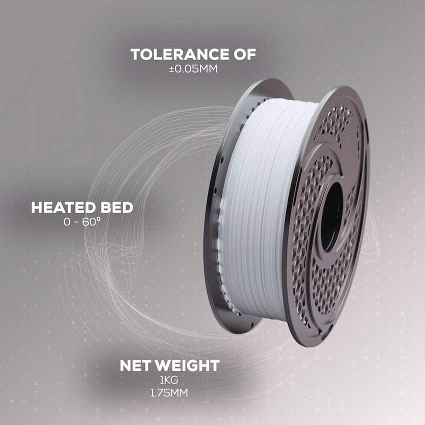 SA Filament PLA Hyper Filament 1kg - Cool White - Image 14