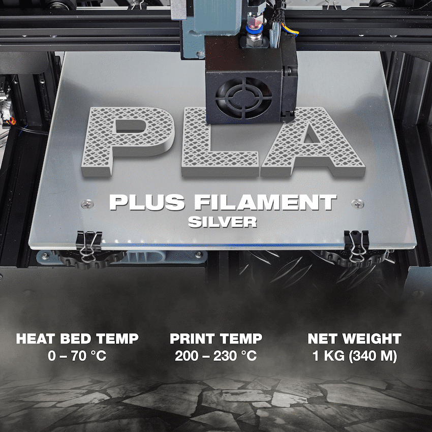 SA Filament PLA Plus Chrome Filament 1kg - Silver - Image 4