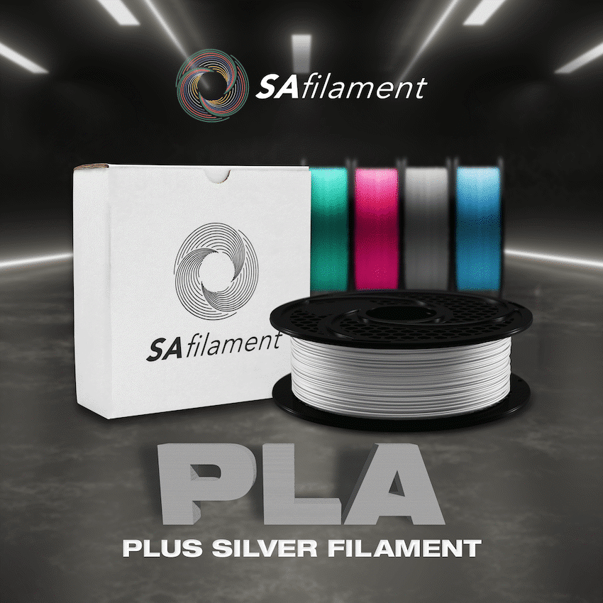 SA Filament PLA Plus Chrome Filament 1kg - Silver - Image 9