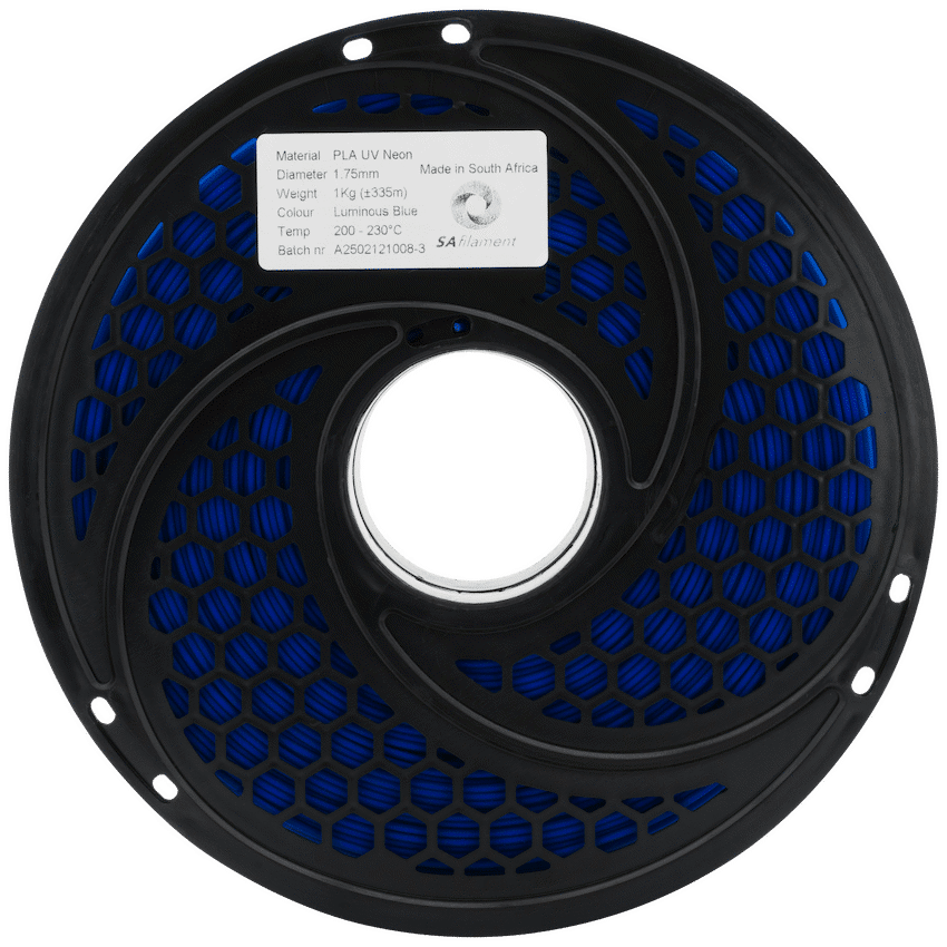 SA Filament PLA UV Neon Filament 1kg - Luminous Blue - Image 8