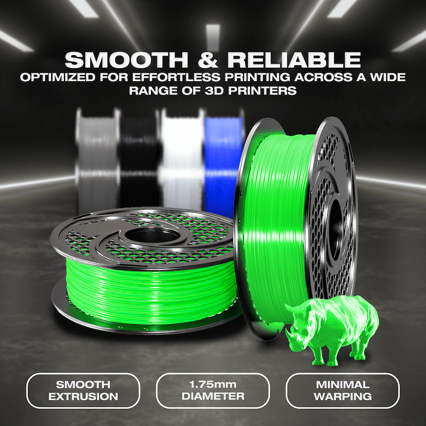 SA Filament PLA UV Neon Filament 1kg - Luminous Green - Image 3