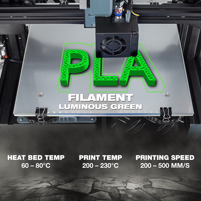 SA Filament PLA UV Neon Filament 1kg - Luminous Green - Image 4