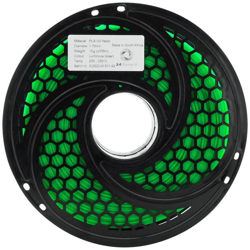 SA Filament PLA UV Neon Filament 1kg - Luminous Green - Image 13