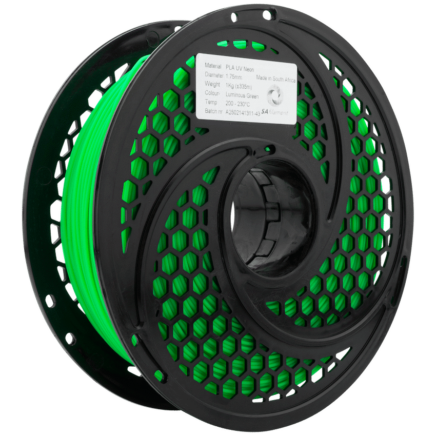 SA Filament PLA UV Neon Filament 1kg - Luminous Green - Image 14