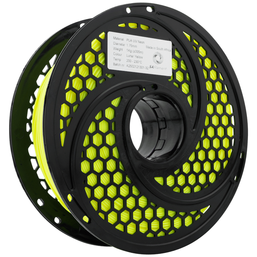 SA Filament PLA UV Neon Filament 1kg - Lunar Yellow - Image 14