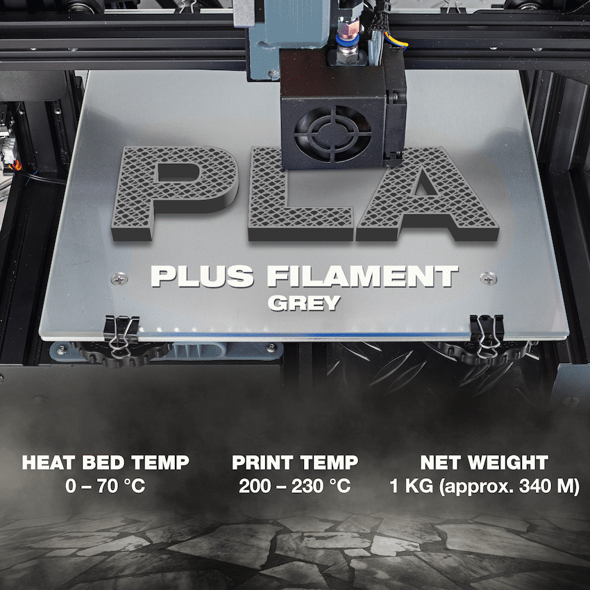 SA Filament Silk PLA Plus Gloss Filament 1kg - Grey - Image 4
