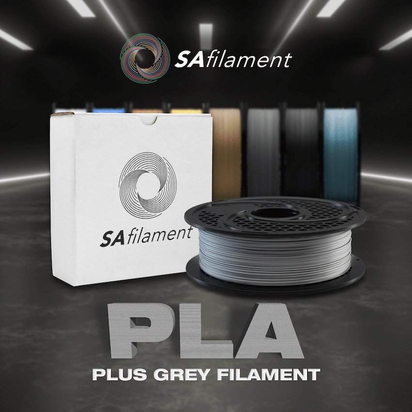 SA Filament Silk PLA Plus Gloss Filament 1kg - Grey - Image 9