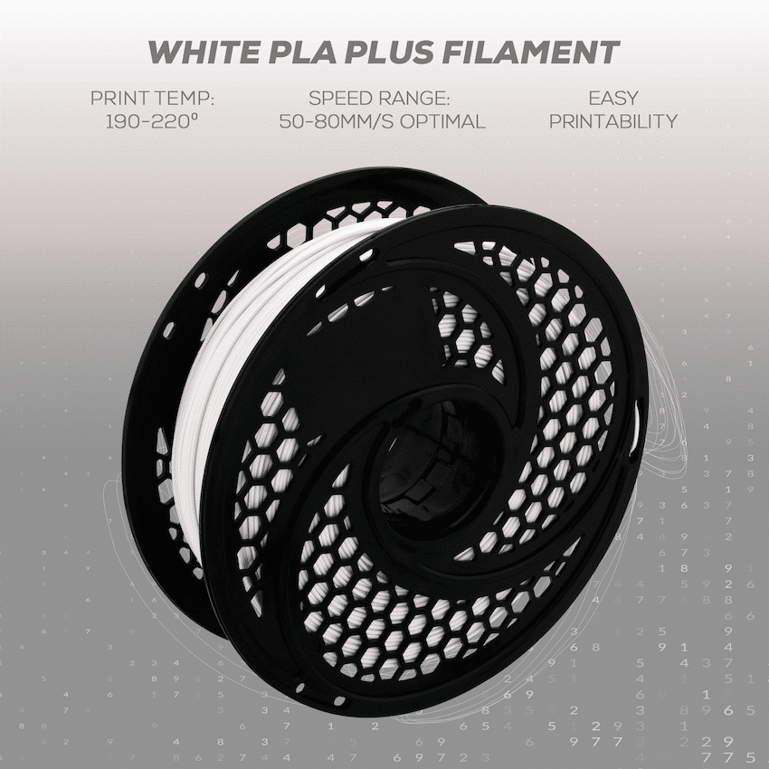 SA Filament Silk PLA Plus Gloss Filament 1kg - White - Image 14