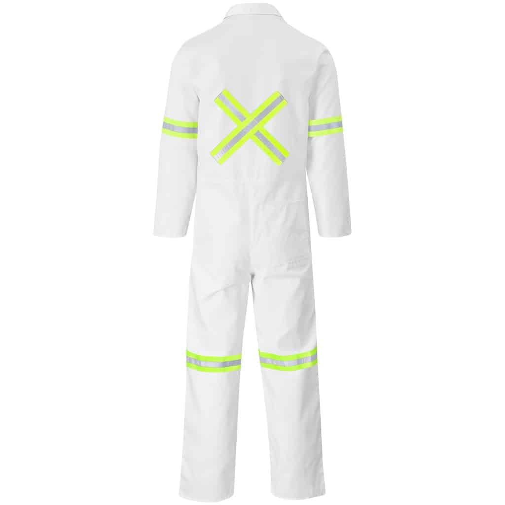 Safety Polycotton Boiler Suit - Reflective Arms Legs & Back - Yellow Tape - Image 6