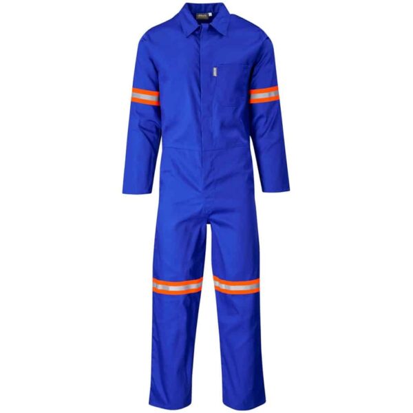 Safety Polycotton Boiler Suit – Reflective Arms & Legs – Orange Tape — Safety Polycotton Boiler Suit – Reflective Arms & Legs – Orange Tape