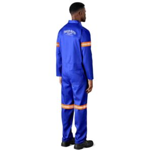 Alternative view of Safety Polycotton Boiler Suit - Reflective Arms & Legs - Orange Tape
