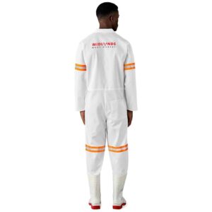 Safety Polycotton Boiler Suit – Reflective Arms & Legs – Orange Tape