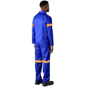 Safety Polycotton Boiler Suit – Reflective Arms & Legs – Orange Tape