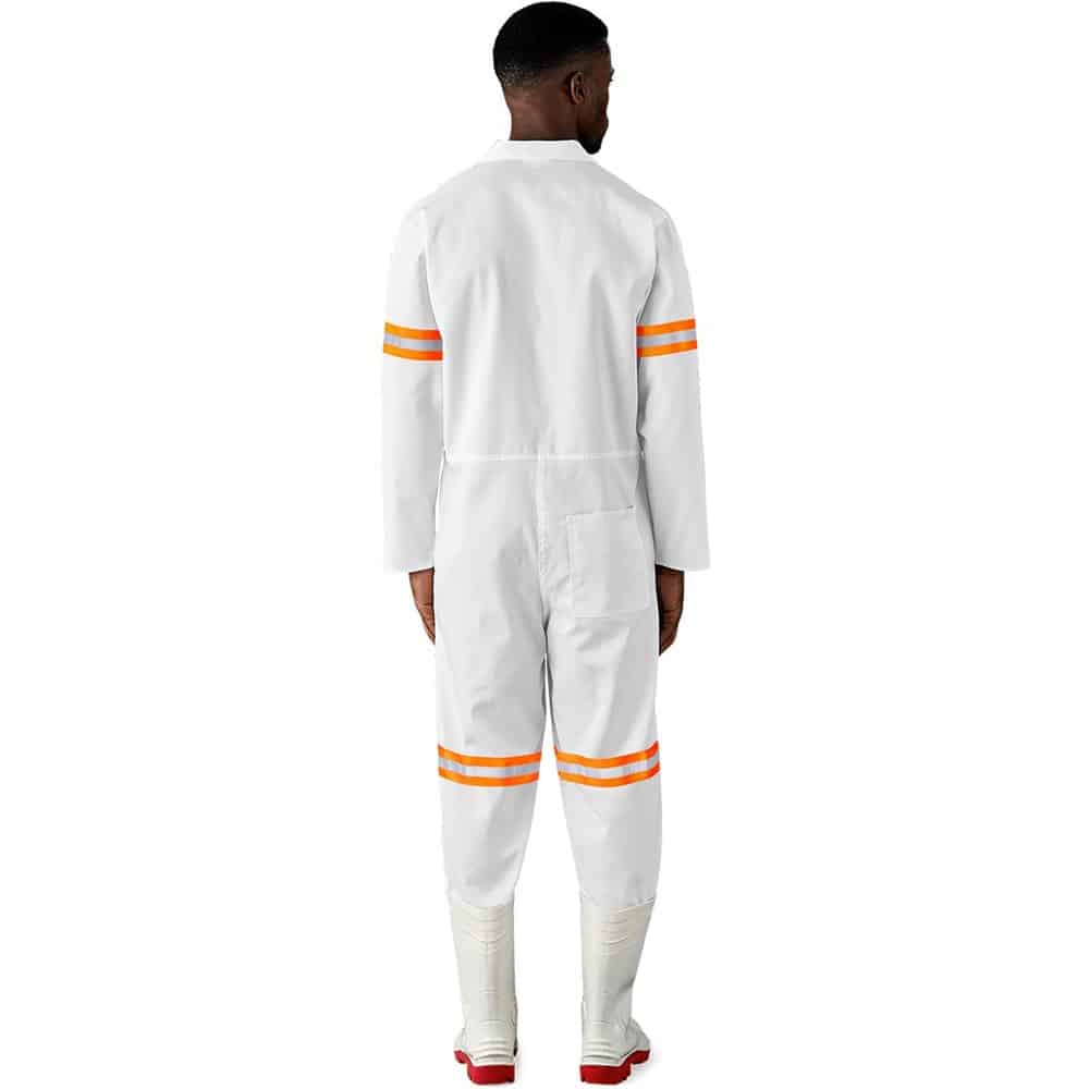 Safety Polycotton Boiler Suit - Reflective Arms & Legs - Orange Tape - Image 7