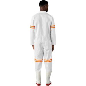 Safety Polycotton Boiler Suit – Reflective Arms & Legs – Orange Tape