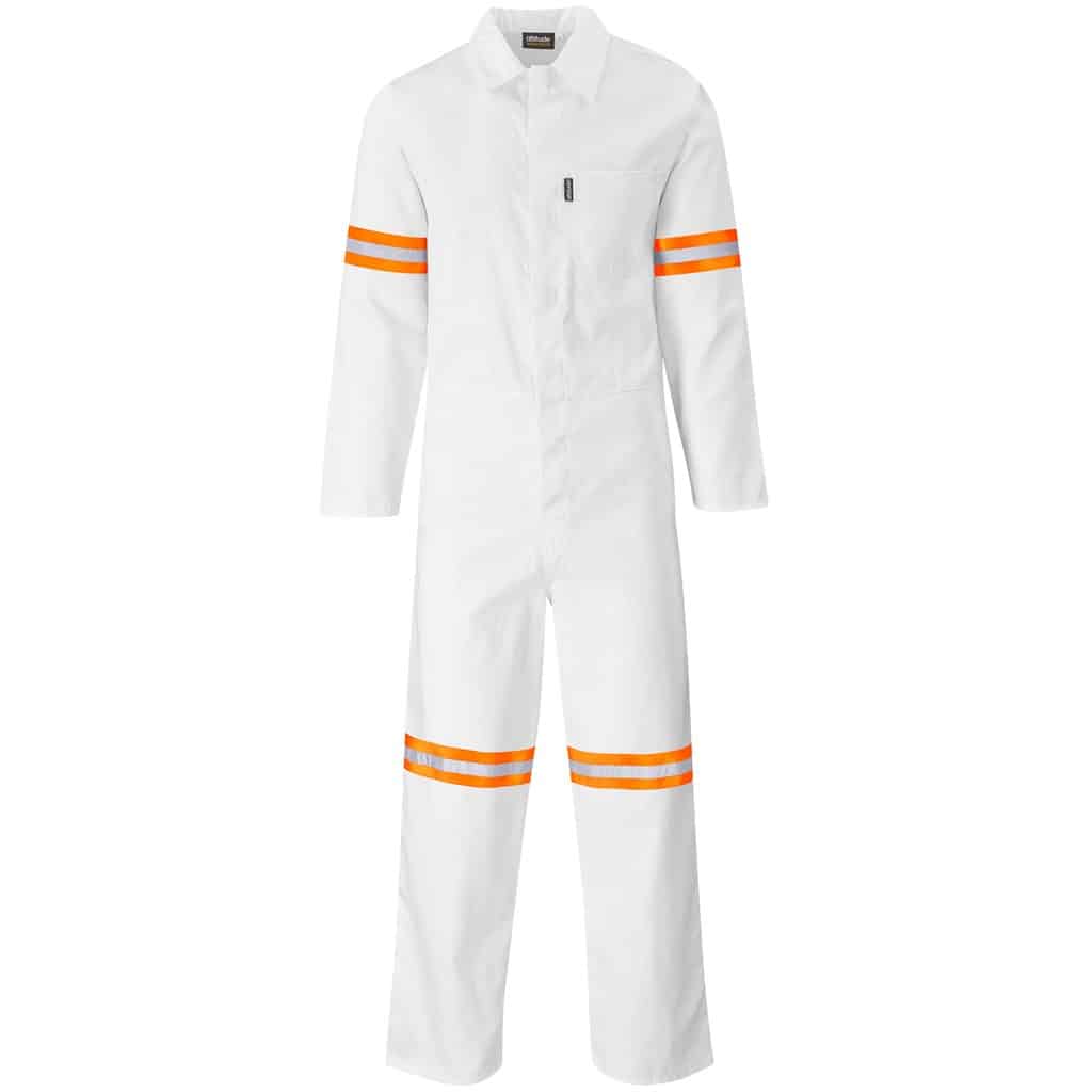 Safety Polycotton Boiler Suit - Reflective Arms & Legs - Orange Tape - Image 9