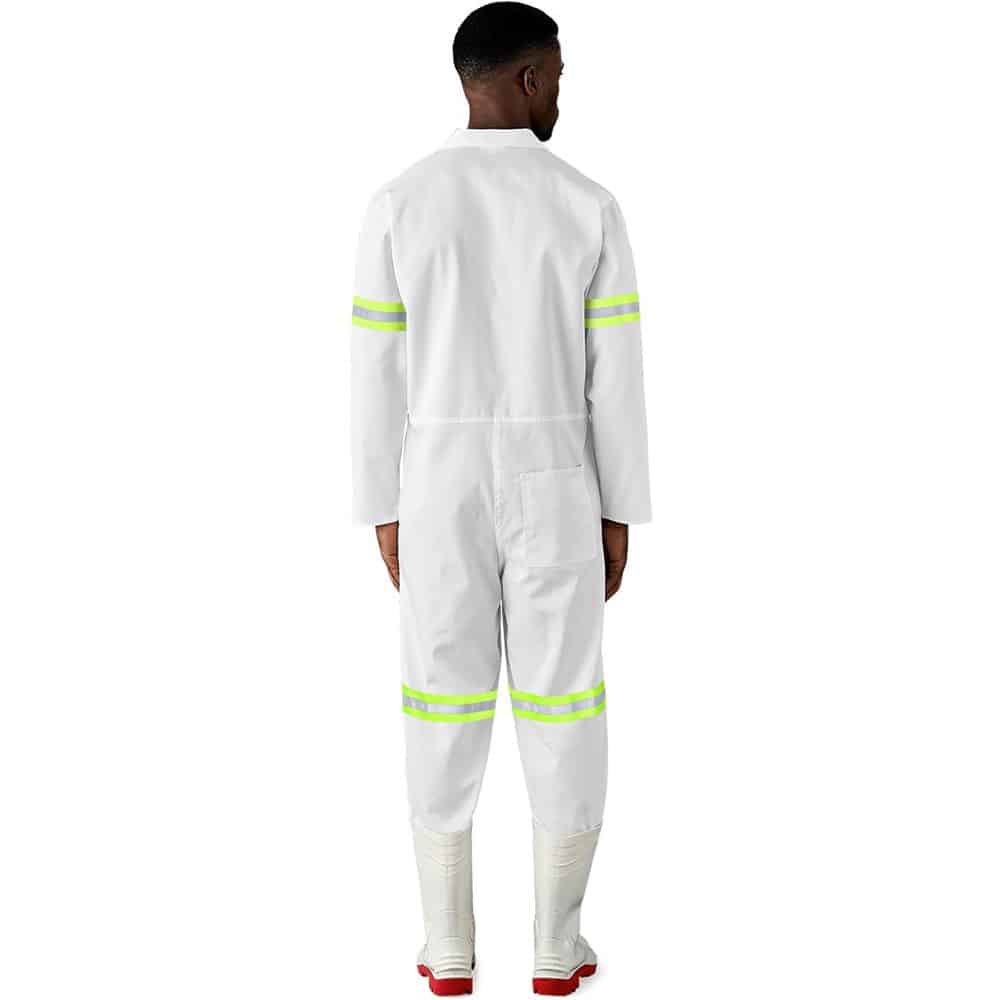 Safety Polycotton Boiler Suit - Reflective Arms & Legs - Yellow Tape - Image 4
