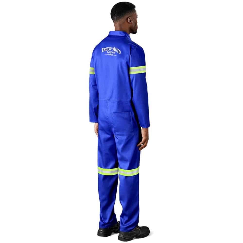 Safety Polycotton Boiler Suit - Reflective Arms & Legs - Yellow Tape - Image 5