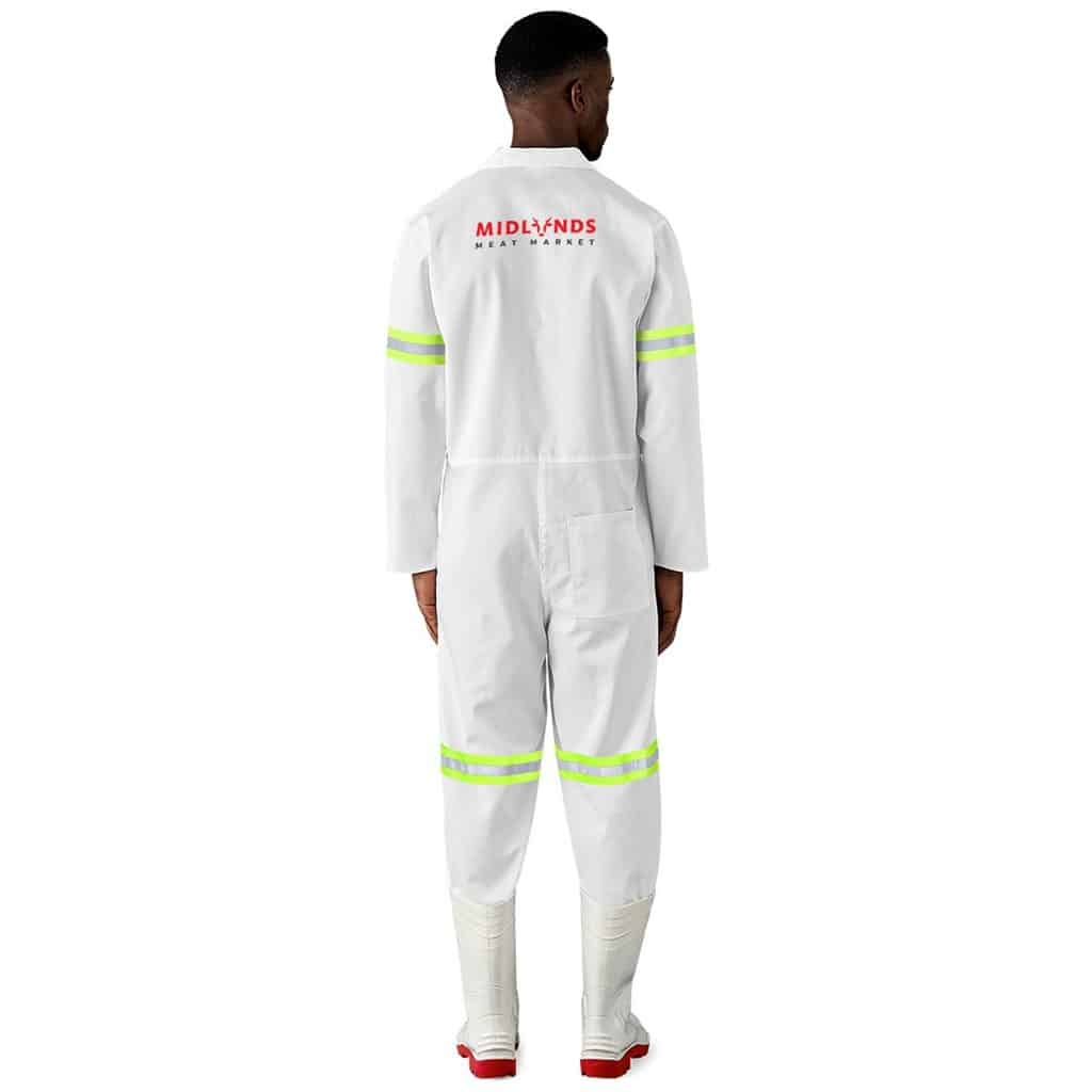 Safety Polycotton Boiler Suit - Reflective Arms & Legs - Yellow Tape - Image 7