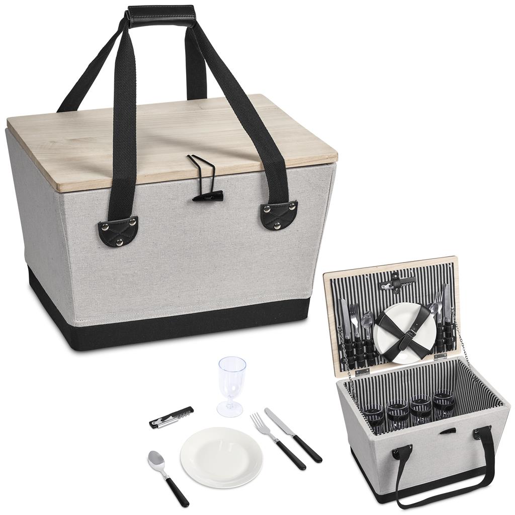 Serendipio Willow 4-Person Picnic Basket - Image 4