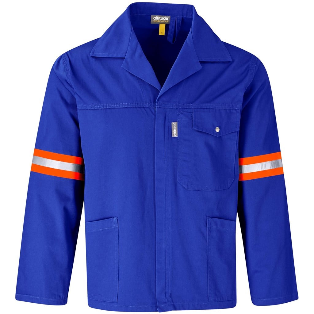 Site Premium Polycotton Jacket - Reflective Arms & Back - Orange Tape - Image 6
