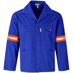 Site Premium Polycotton Jacket – Reflective Arms & Back – Orange Tape