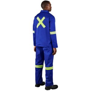 Site Premium Polycotton Jacket – Reflective Arms & Back – Yellow Tape
