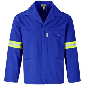 Site Premium Polycotton Jacket – Reflective Arms & Back – Yellow Tape