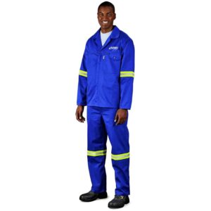 Alternative view of Site Premium Polycotton Jacket - Reflective Arms - Yellow Tape