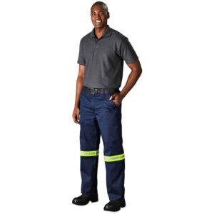 Alternative view of Site Premium Polycotton Pants - Reflective Legs - Yellow Tape
