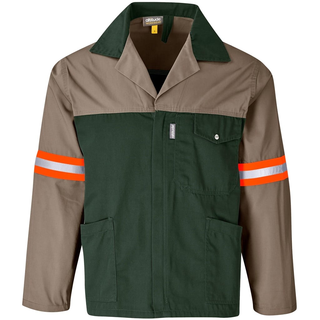 Site Premium Two-Tone Polycotton Jacket - Reflective Arms & Back - Orange Tape - Image 8